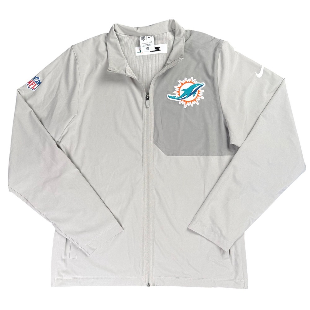 Nike‎ NFL Miami Dolphins Team Issued Staff Jacket Bobby Slowik Tag Mens Medium